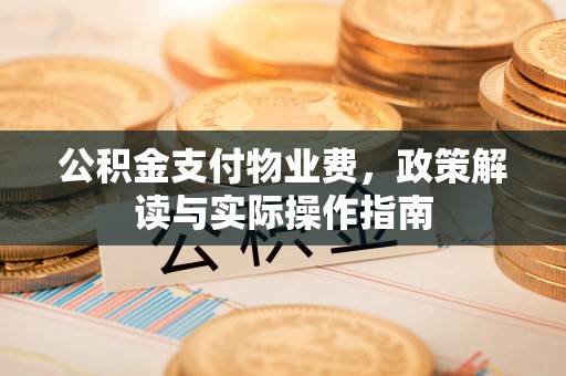 硚口公积金支付物业费，政策解读与实际操作指南