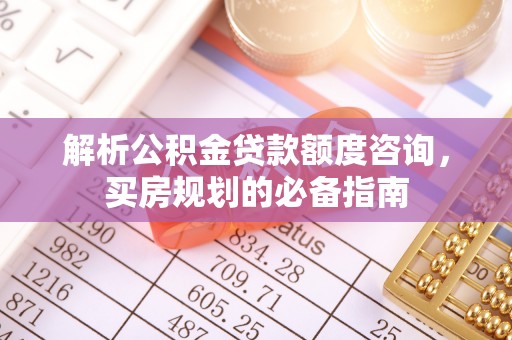 硚口解析公积金贷款额度咨询，买房规划的必备指南