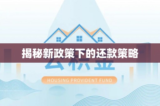 硚口揭秘新政策下的还款策略