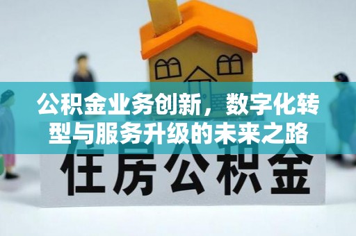 硚口公积金业务创新，数字化转型与服务升级的未来之路