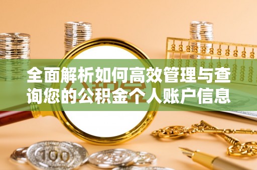 硚口全面解析如何高效管理与查询您的公积金个人账户信息