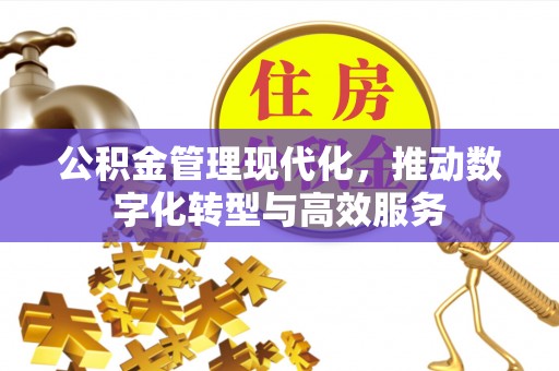 硚口公积金管理现代化，推动数字化转型与高效服务