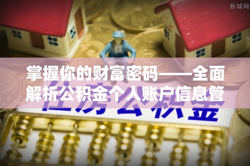 硚口掌握你的财富密码——全面解析公积金个人账户信息管理与优化
