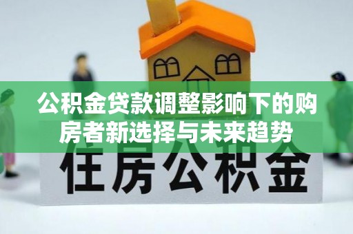 硚口公积金贷款调整影响下的购房者新选择与未来趋势