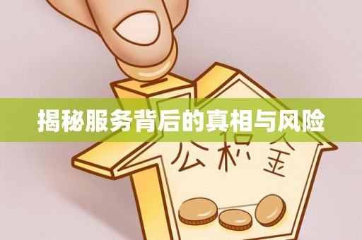 硚口揭秘服务背后的真相与风险